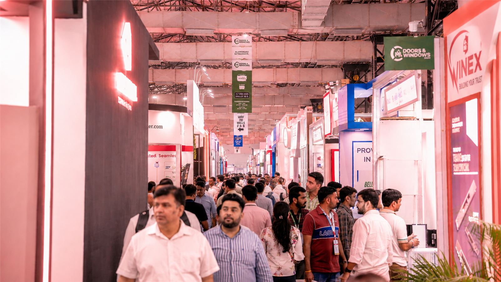Visitors on the show floor